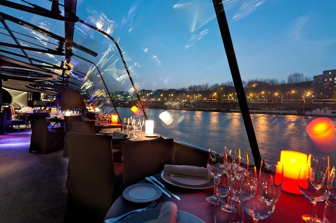 Bateaux Parisiens Seine River Gourmet Dinner & Sightseeing Cruise - Grand Palais and the Statue of Liberty view