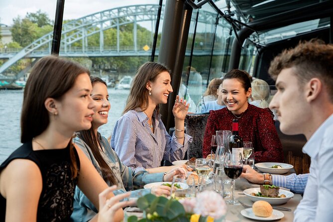 Bateaux Parisiens Seine River Gourmet Lunch & Sightseeing Cruise - Drinks, service, and the onboard mood