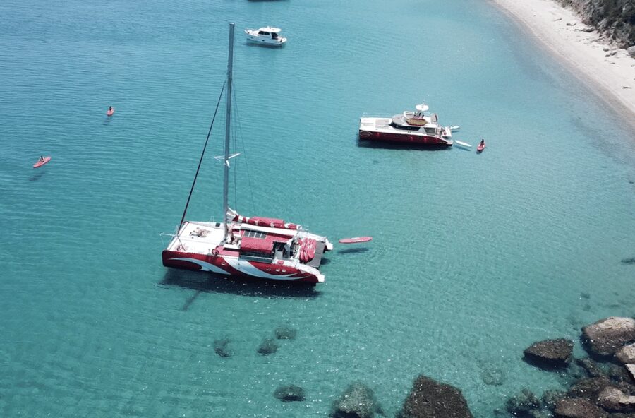 Catamaran cruise to the Lavezzi Islands - The coast and final stop at Porto Novo