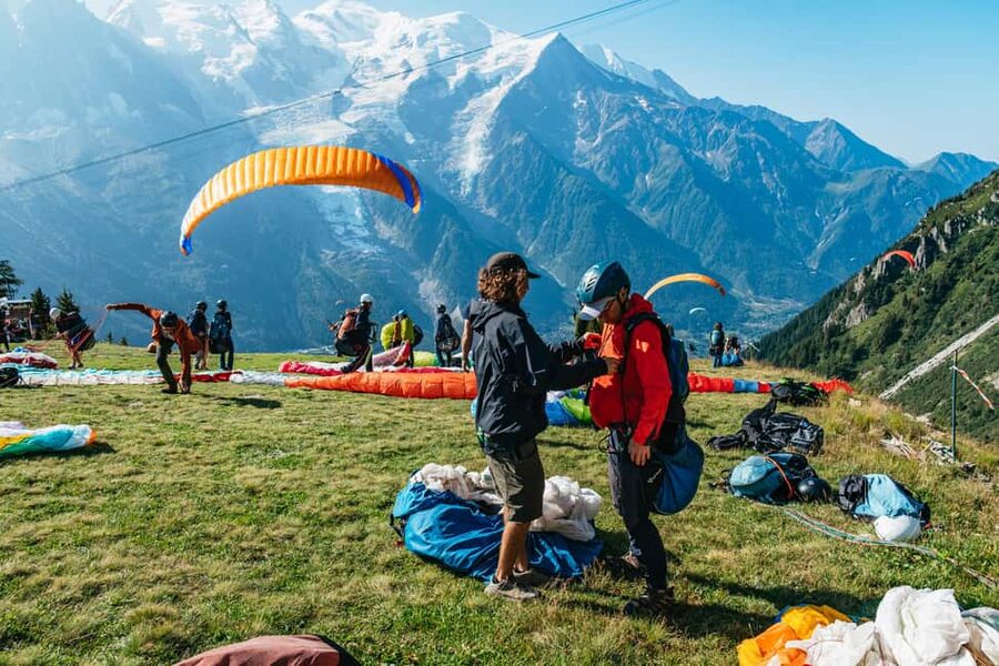 Chamonix: Tandem Paragliding Flight - Takeoff is the most active part