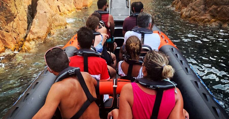 Corsica: Piana Calanques and Caves by Boat - Entering the Piana Calanques by small boat