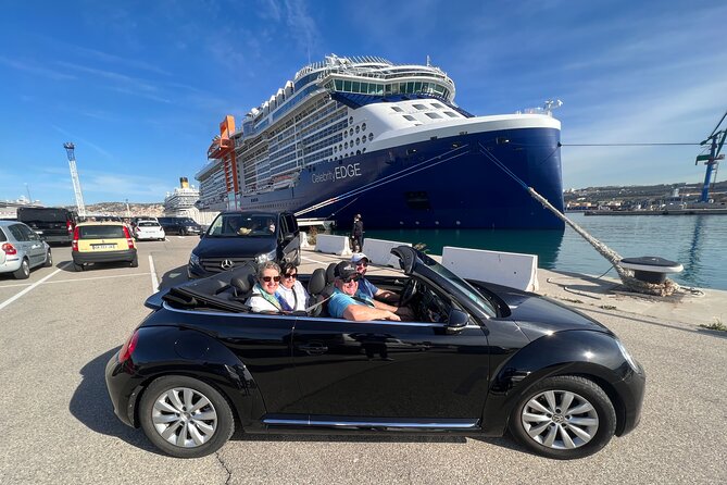 Drive by cabriolet from Marseille cruise port to cassis - Route des Crêtes and Cap Canaille