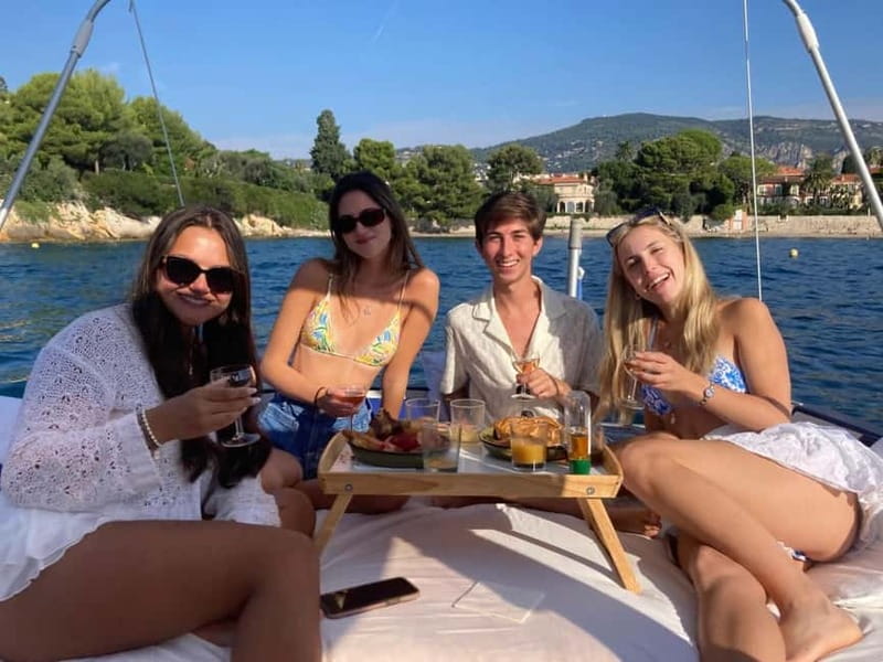 French Riviera Private Boat Trip - A small boat and a big stretch of Riviera coast