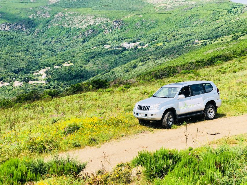 From Calvi: 4x4 Day Tour Mountain & Agriates' Saleccia Beach - The 1,200-meter viewpoint