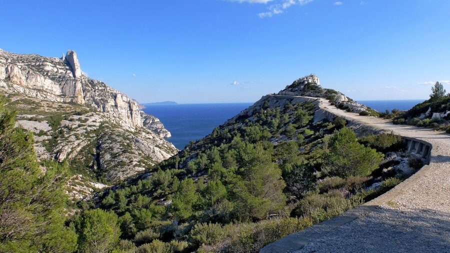 From Marseille: Calanques National Park Guided Hike - Coastal views, cliffs, and the approach to the calanque