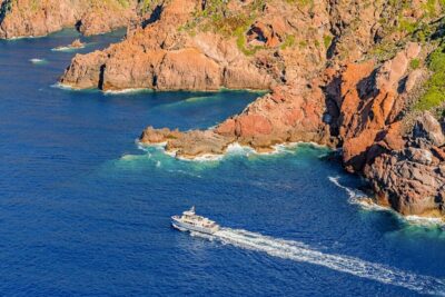 From Ota: Scandola Nature Reserve Eco-Friendly Boat Tour
