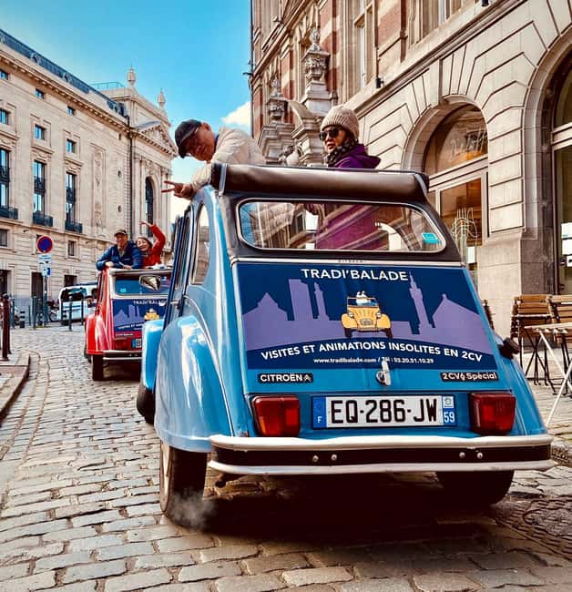 Lille Driving Tour by Convertible Citroen 2CV - What the cobblestones feel like in a 2CV