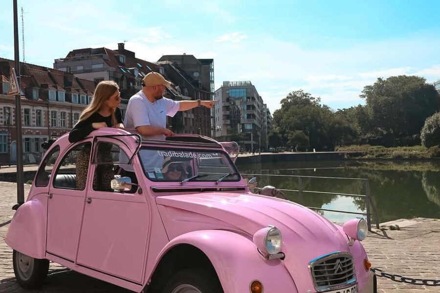 Lille Driving Tour by Convertible Citroen 2CV - Photos, champagne, and extra touches