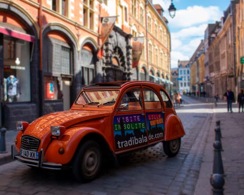 Lille Driving Tour by Convertible Citroen 2CV - Starting at Place Rihour and getting your bearings