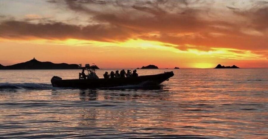 Magic Sanguinaires Sunset from Ajaccio/Porticcio – Aperitif - Why the small RIB makes a difference