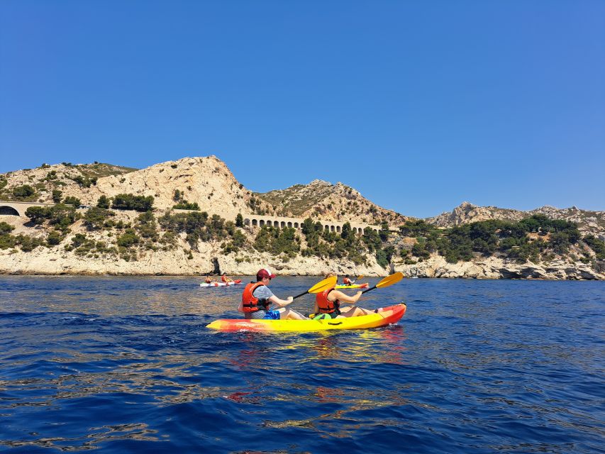 Marseille: Côte Bleue Calanques Half-Day Kayak Tour - The beach stop and Mediterranean swim