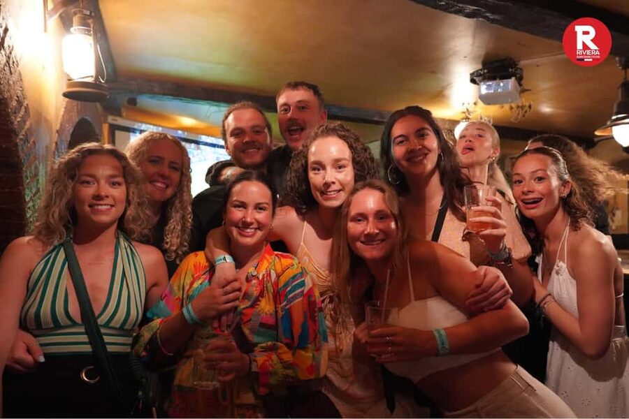 Nice: 4 Bar, 1 Club Riviera Bar Crawl Party with Free Shots - Walking through Place Massena and central Nice