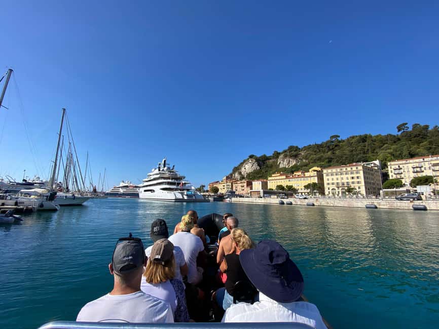 Nice: Coastline Boat Cruise to Monaco - La Mala and the approach to Monaco