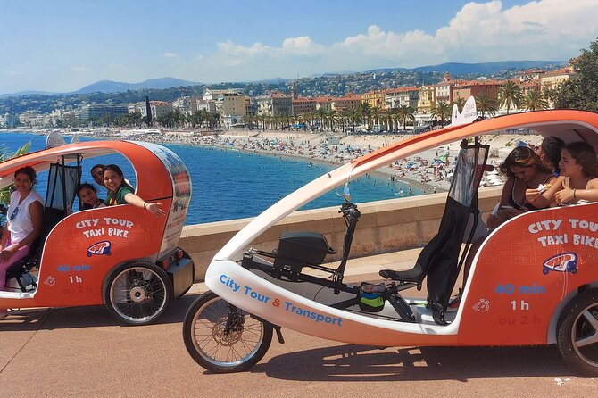Nice: Visit of Nice by electrically assisted bike taxi 1 hour. - Port Lympia and Place Garibaldi