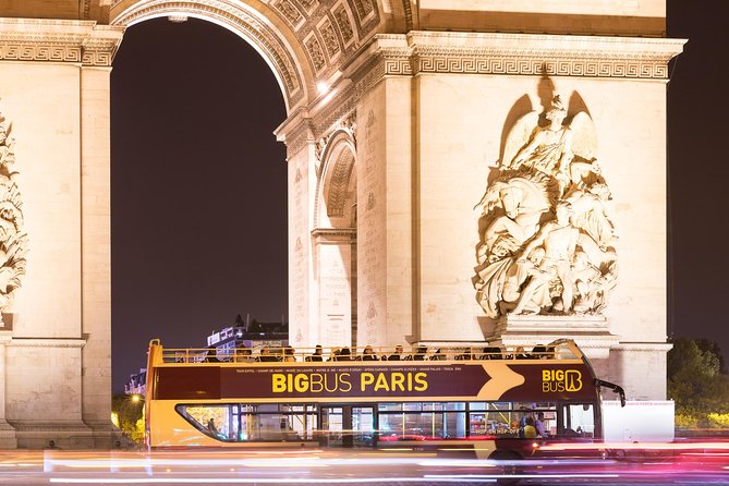 Paris Big Bus Open Top Panoramic Night Tour - Louvre, Carrousel, and the Seine