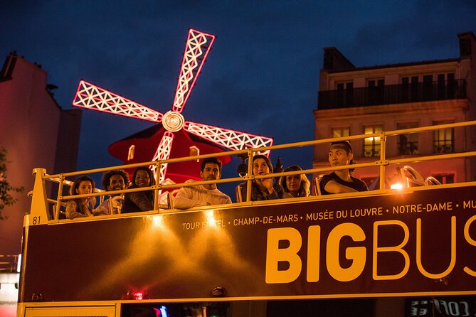 Paris Big Bus Open Top Panoramic Night Tour - Starting at the Champs-Elysées