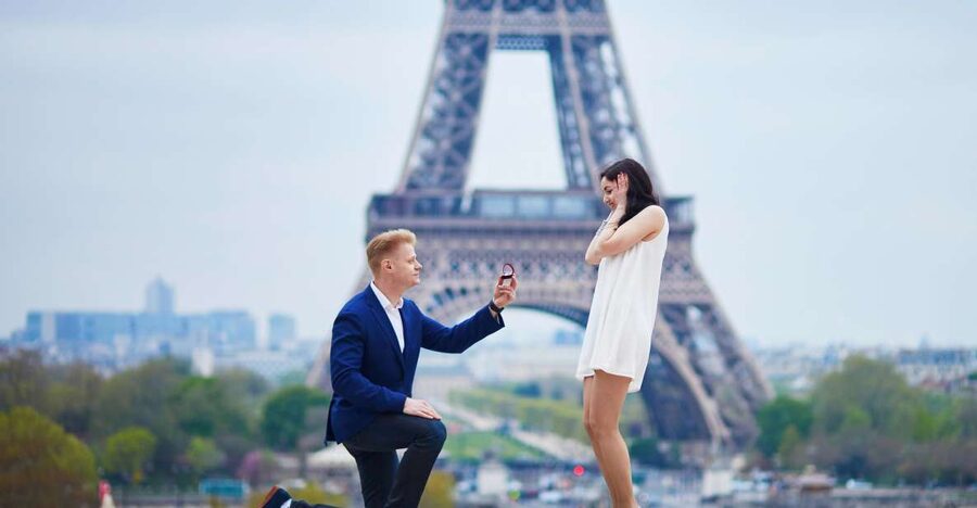 Paris: Romantic Photoshoot for Couples - Seventy-five minutes around the Eiffel Tower